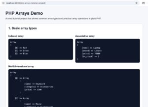 PHP Arrays in PHP 8: Indexed, Associative, Multidimensional Arrays with ...