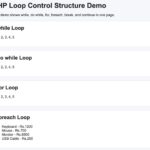 PHP loops