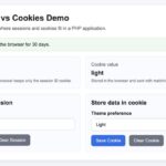 PHP Session cookie saved in browser