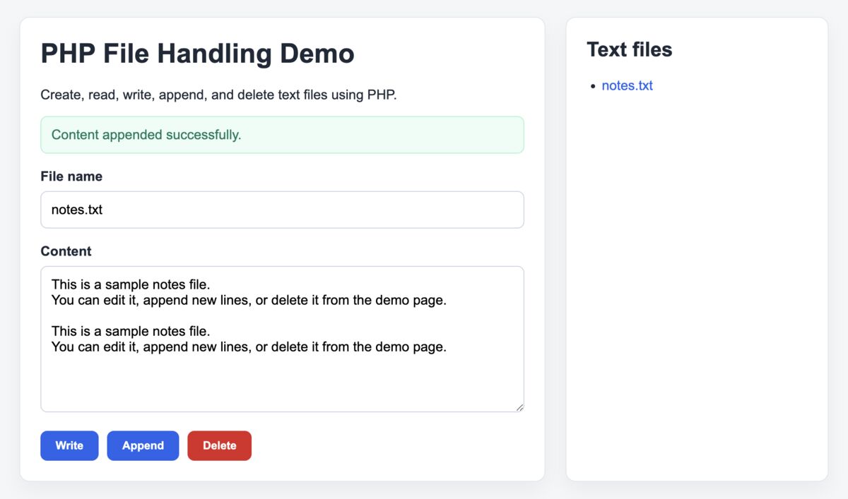 PHP File Handling: Read, Write, Append, and Manage Files - PHPpot