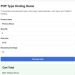 PHP type hinting demo