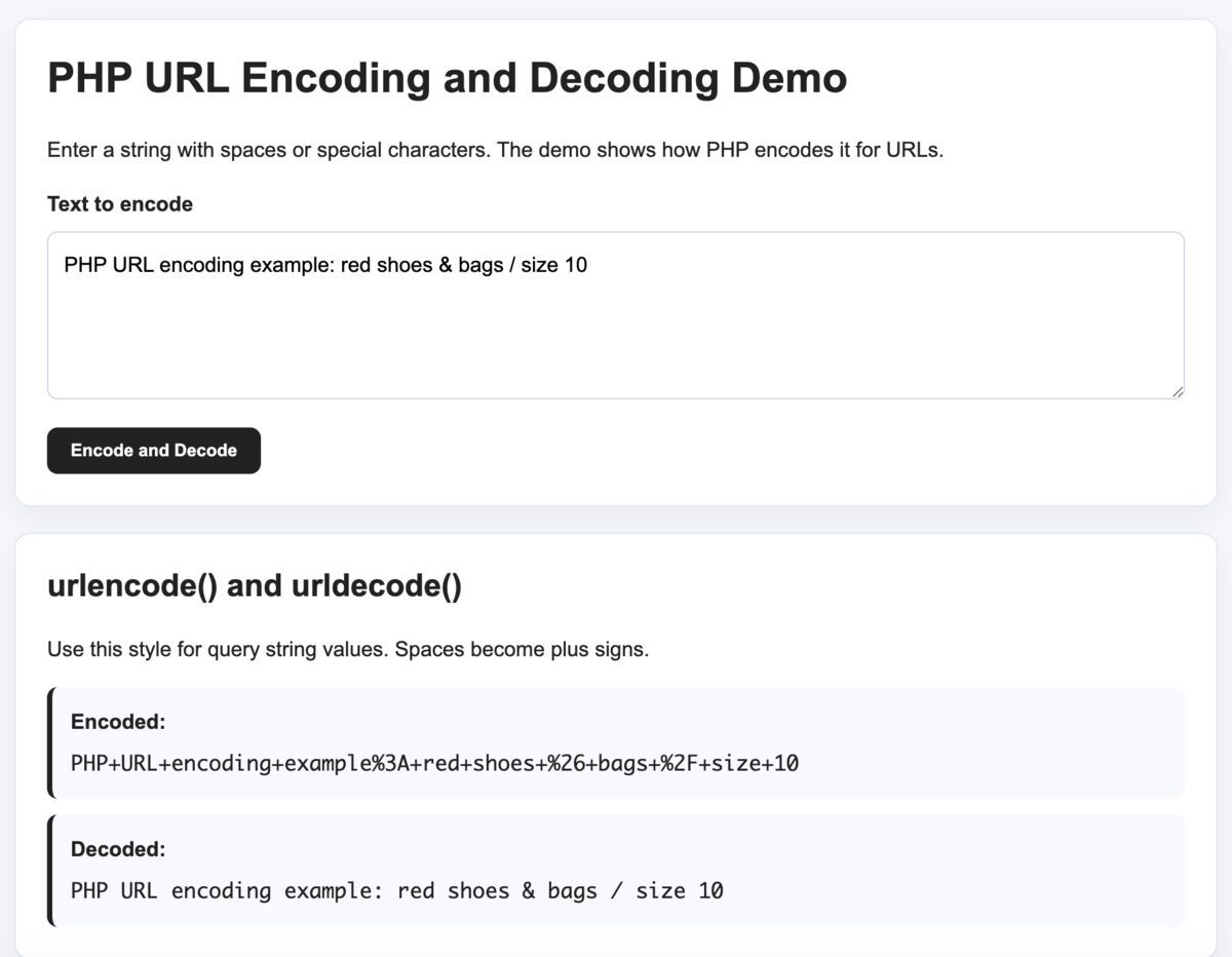 PHP URL Encoding and Decoding: urlencode(), urldecode(), rawurlencode ...