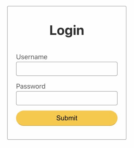 user login authentication form