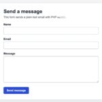 PHP mail function contact form example