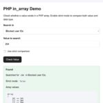 PHP in_array role validation demo output