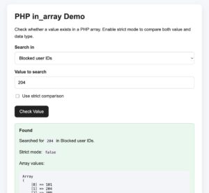 PHP in_array(): Check If a Value Exists in an Array - PHPpot
