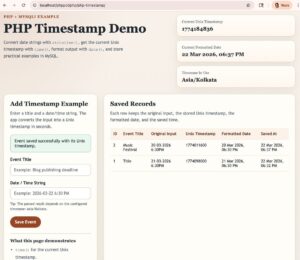 PHP Timestamp Explained (Convert, Format, and Use Unix Time) - PHPpot