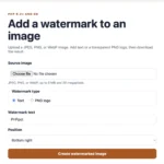 PHP GD watermark demo to upload image with a text watermark