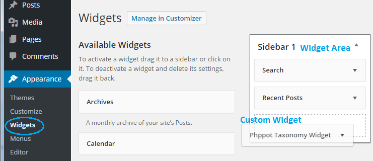 Create WordPress Widget