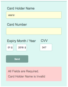 jquery credit card validator example jquery credit card validator example
