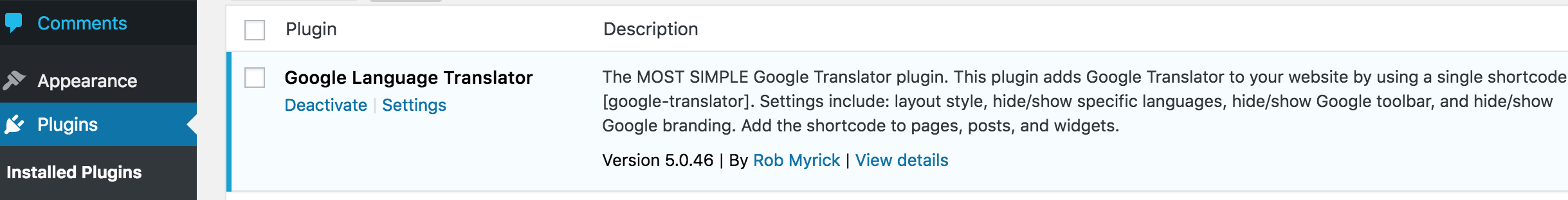 installed-google-language-translator