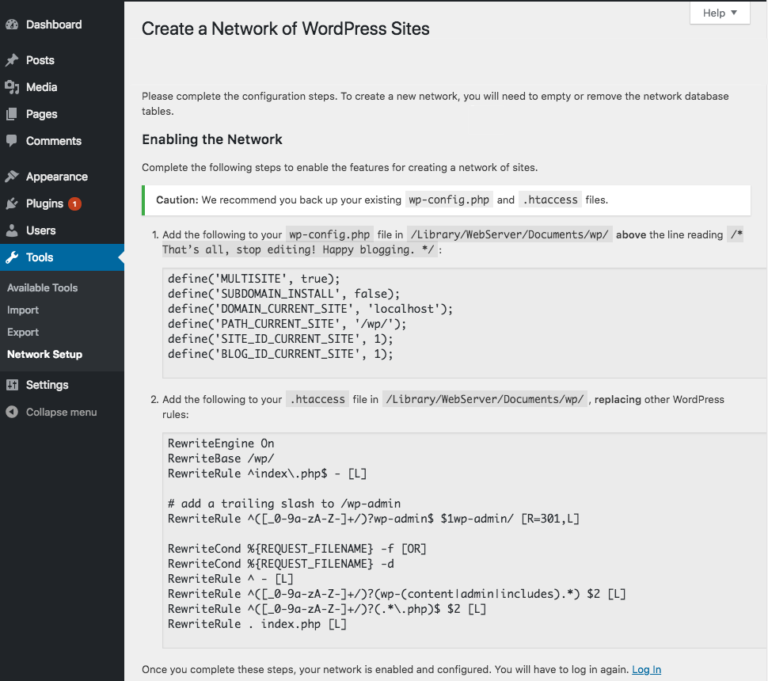 How To Create And Enable WordPress MultiSite Network - Phppot