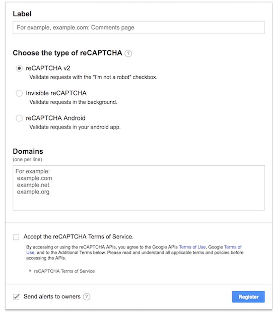 Google-reCaptcha-SignUp-For-API-Keys