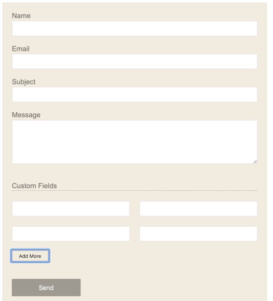 PHP Contact Form with Custom Fields Output