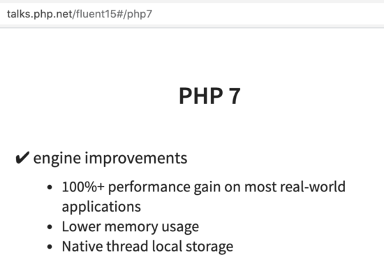 PHP 7 performance