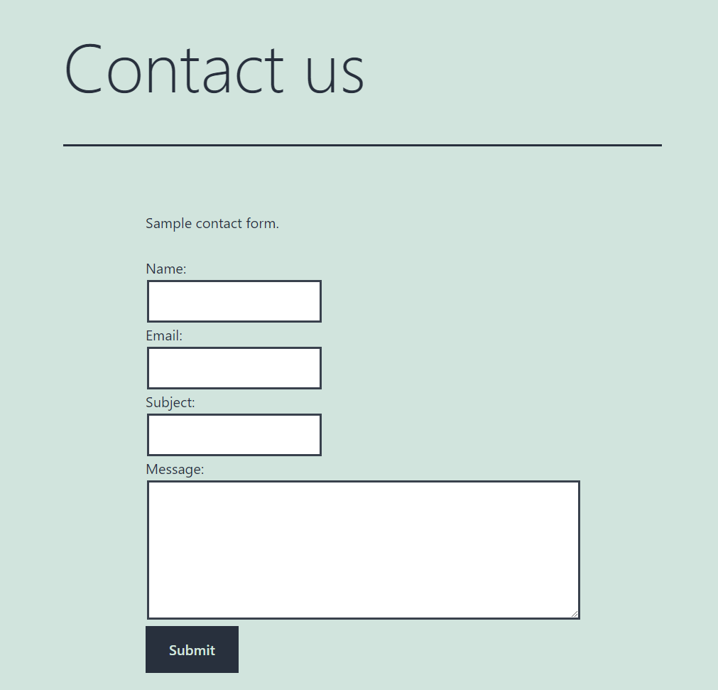 wordpress easy contact us form