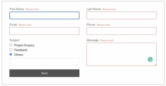 HTML Contact Form