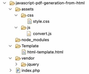 JavaScript PDF Generation File