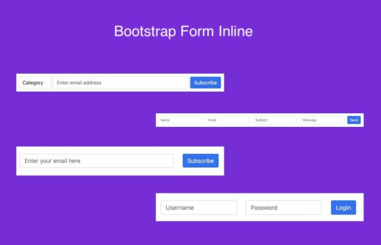 bootstrap form inline