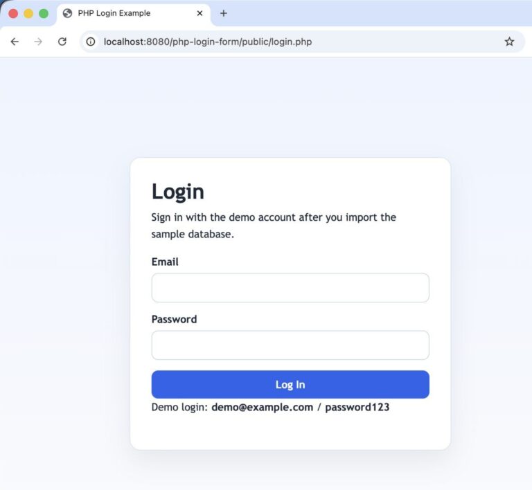 PHP Login Form with MySQL Database (Complete Login System Example) - PHPpot