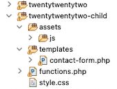 File templat formulir kontak WordPress