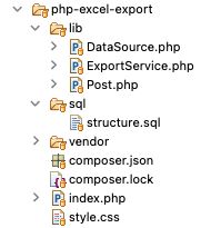 excel export file structure