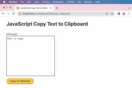 javascript copy clipboard