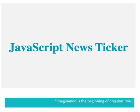 javascript news ticker