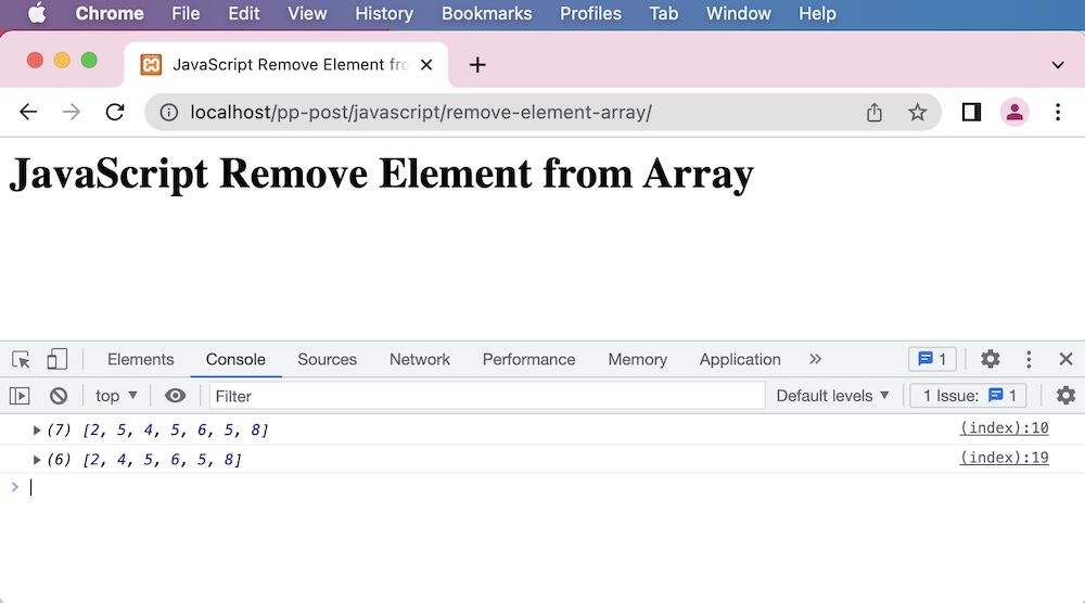 JavaScript Remove Element from Array - Phppot