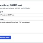 Successful PHP localhost SMTP email test