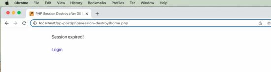 php session destroy output