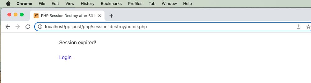 PHP Session Destroy After 30 Minutes Phppot