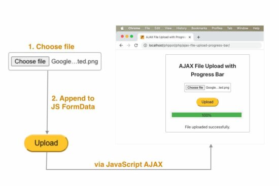ajax file upload with progress bar javascript