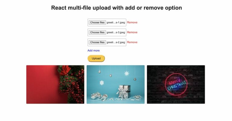 React Multi File Upload With Add Or Remove Option Phppot React Multi File Upload With Add Or Remove Option Phppot