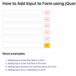 How to Add Input to Form using jQuery