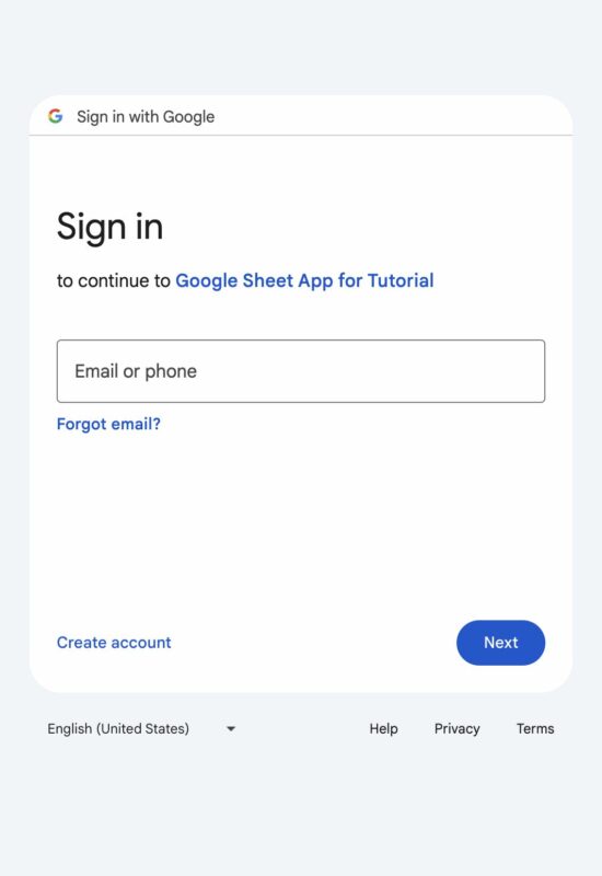 Sign in with Google to Continue