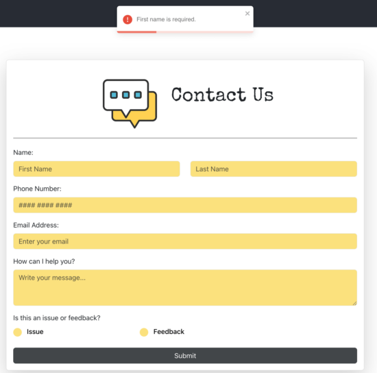 contact-form-react-validation