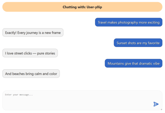 react chat message