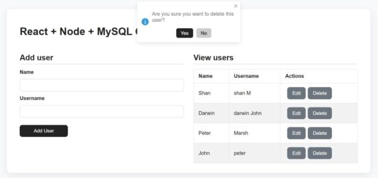 react crud delete user