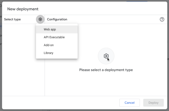 Configure Web App Type