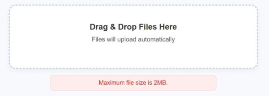 react file upload error state