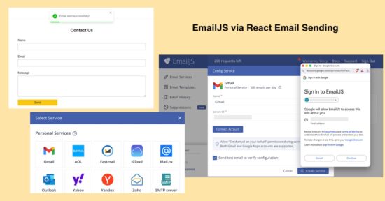 Send Email From React Using EmailJS