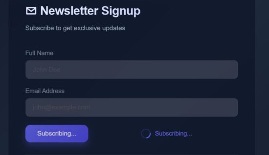 react micro form loader animation