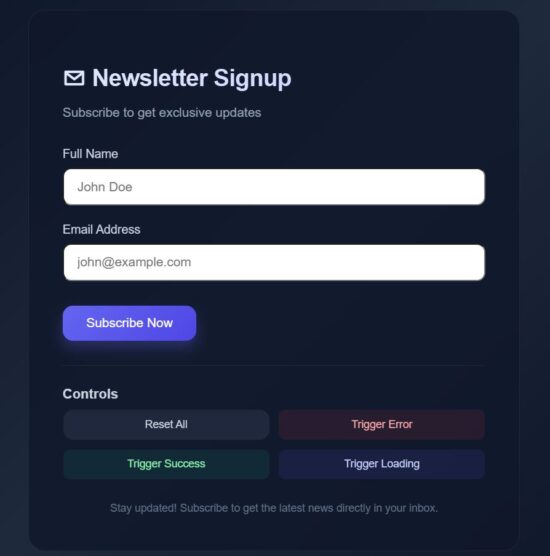 react micro interaction validation effects